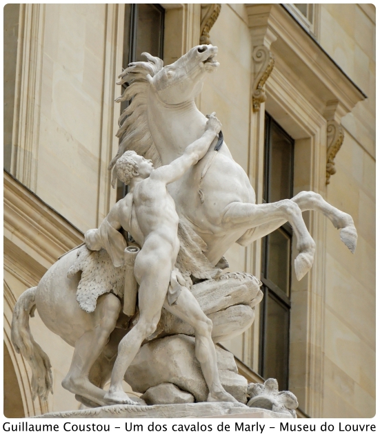 Guillaume Coustou - Um dos cavalos de Marly - Museu do Louvre